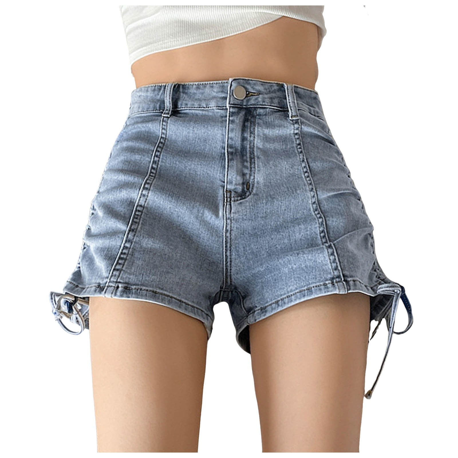 Fashion Ripped Denim Shorts Woman 2025 New High Waist Summer Femme Slim Shorts