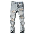 thumbnail image 1 of Ripped Jeans for Boys Boy's Skinny Fit Blue Jeans for Boys Back to School Clothes Teen 13-14 Years Boys Pants, 1 of 8