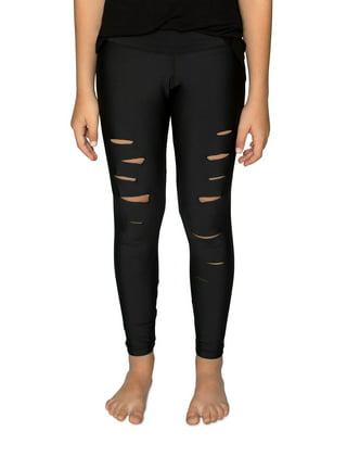 Wholesale Womens Black Ripped Torn Slashed Leggings With Holes