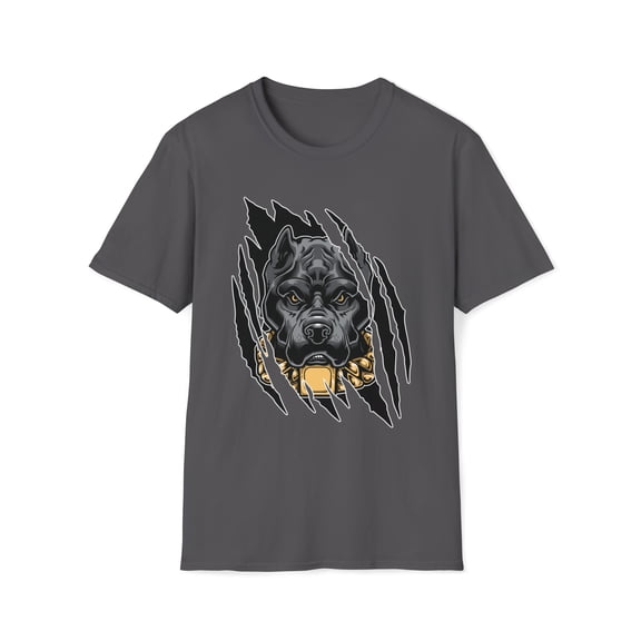 Ripped Pitbull, Gildan Unisex Softstyle T-Shirt, Dog Graphic Tee, S-3XL