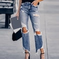 thumbnail image 1 of Ripped Women's Jeans Washed And With Hem Women's plus Pants Women Wide Pants High Waist Jean Jean Pants for Women Long Straight Women Jag Cords Size 20 Pants Women Designer Pants for Women Relativity, 1 of 8