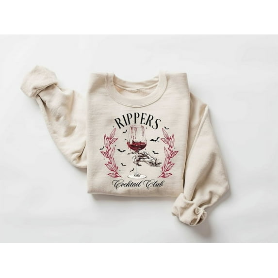 Rippers Cocktail Club Sweatshirt, Halloween Vampire Sweatshirt, Spooky Season Shirt, Aesthetic Tshirt, Social Club Sweater