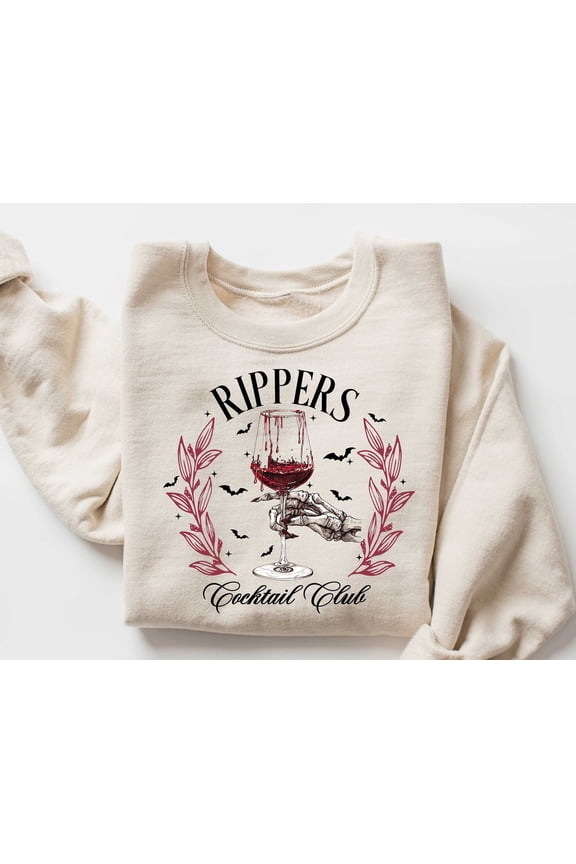 Rippers Cocktail Club TShirt Halloween Vampire TShirt Spooky Season Shirt Aesthetic Tshirt