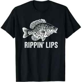 Rippin Lips Crappie Slab Fishing T-Shirt