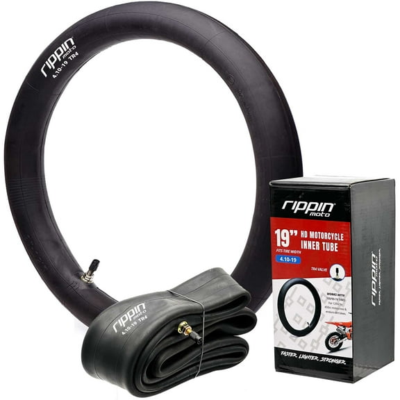 Rippin Moto 100/90-19 Heavy Duty 3mm Inner Tube TR4 Valve Fits 4.10-19 Dirt Bike Tires