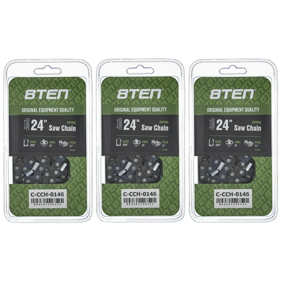 Ripping Chainsaw Chain 24 inch .050 3/8 81DL for Echo Jonsered Poulan 3 Pack 810-CCC2368H