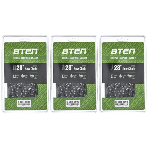 Ripping Chainsaw Chain 28 inch .050 3/8 93DL for Echo Husqvarna Jonsered 3 Pack 810-CCC2211H