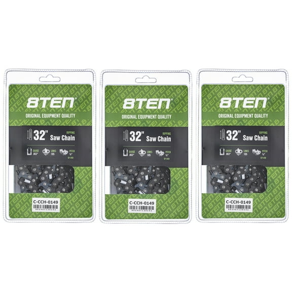 Ripping Chainsaw Chain 32 inch .063 3/8 105DL for Husqvarna Poulan 3 Pack 810-CCC2361H