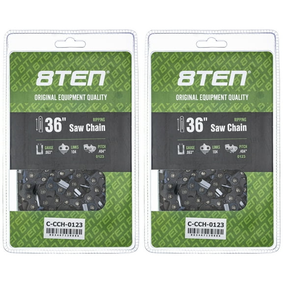Ripping Chainsaw Chain 36 inch .063 .404 104DL for Stihl 070 090 MS880 2 Pack 810-CCC2345H