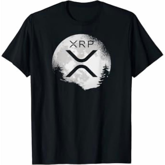 Ripple Coin Xrp Ledger Moon Cryptocurrency Bull Market Graphic T-Shirt, Size S-5XL