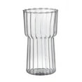 thumbnail image 1 of Ripple Drinking Glasses, 25 oz Ribbed Glassware Glass Cups Vintage Fluted Glassware Ribbed Coupe Glass Origami Style Glass Cup Coffee Mug for Cocktail, 1 of 10