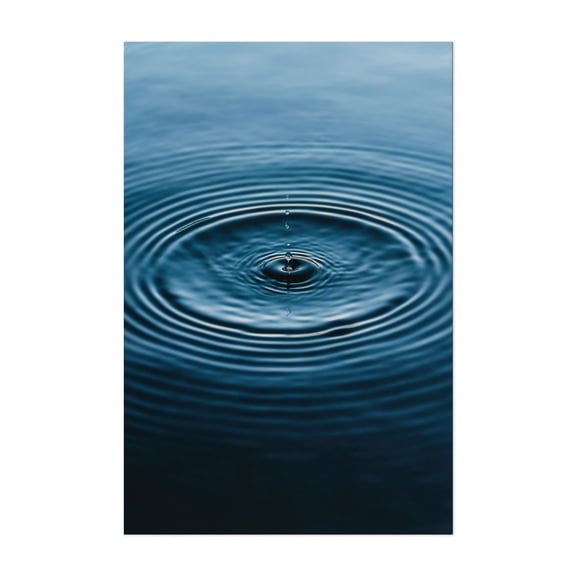 Ripple Effect in Water - Photography Minimalist Nature Abstract Unframed Wall Art Print 12 x 18 inches