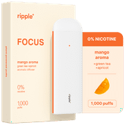 Ripple Mango Diffuser - 1,000 Puffs, 0% Nicotine, + Green Tea & Apricot, 100% Recyclable