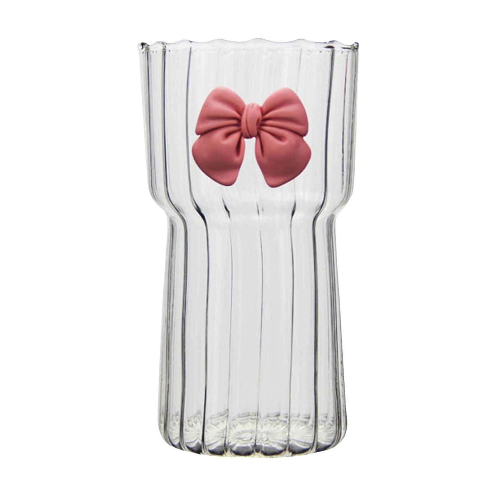 Ripple Glass Cup with Bow - Borosilicate Glass, Retro Design - for ...