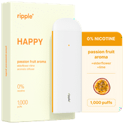Ripple Passion Fruit Diffuser - 1,000 Puffs, 0% Nicotine, + Elderflower & Lime, 100% Recyclable