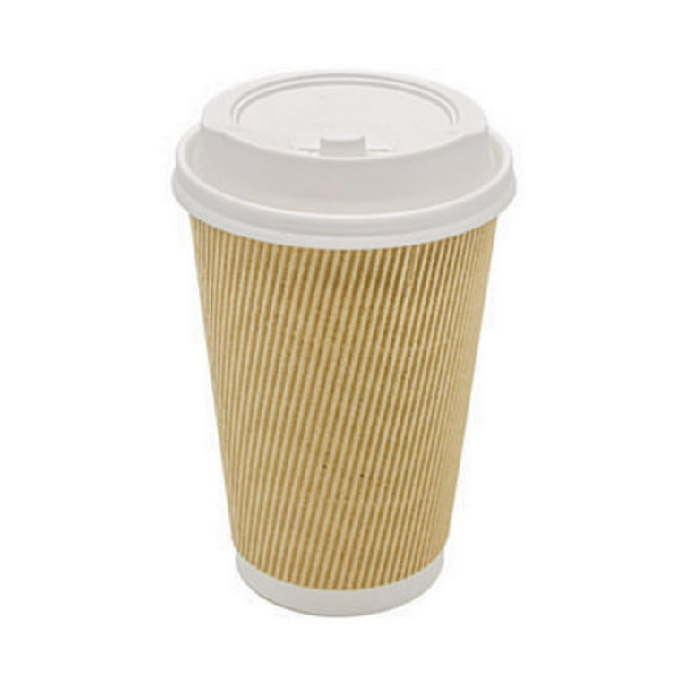 Ripple Hot Cups, 12 oz, Kraft/White, 500/Carton Ripple Hot Cups, 12 oz, Kraft/White, 500/Carton