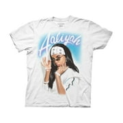 Ripple Junction Aaliyah Adult Airbrush Bandana Photo Heavy Weight 100% Cotton Crew T-Shirt White