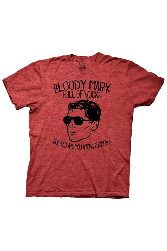 Archer Adult Unisex Bloody Mary Light Weight Crew T-Shirt SM Heather Red