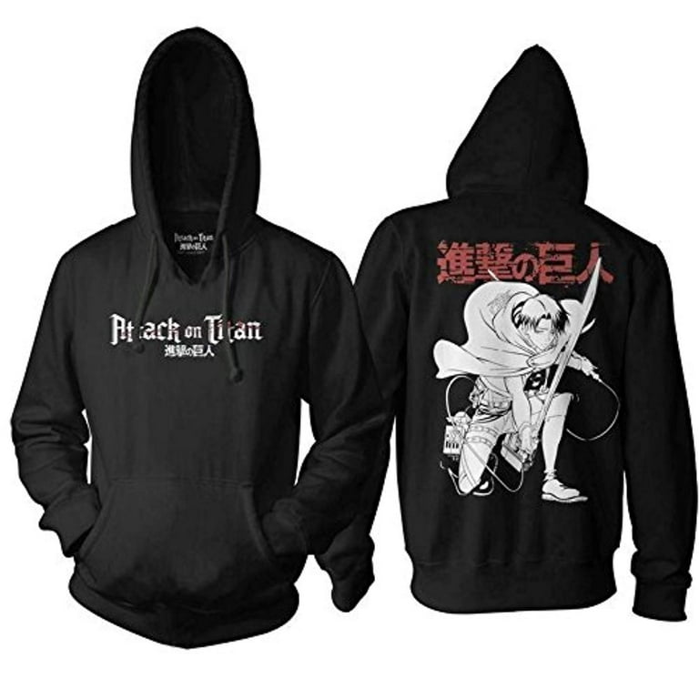 Ripple Junction Attack on Titan Crouching Levi Adult Hoodie Small