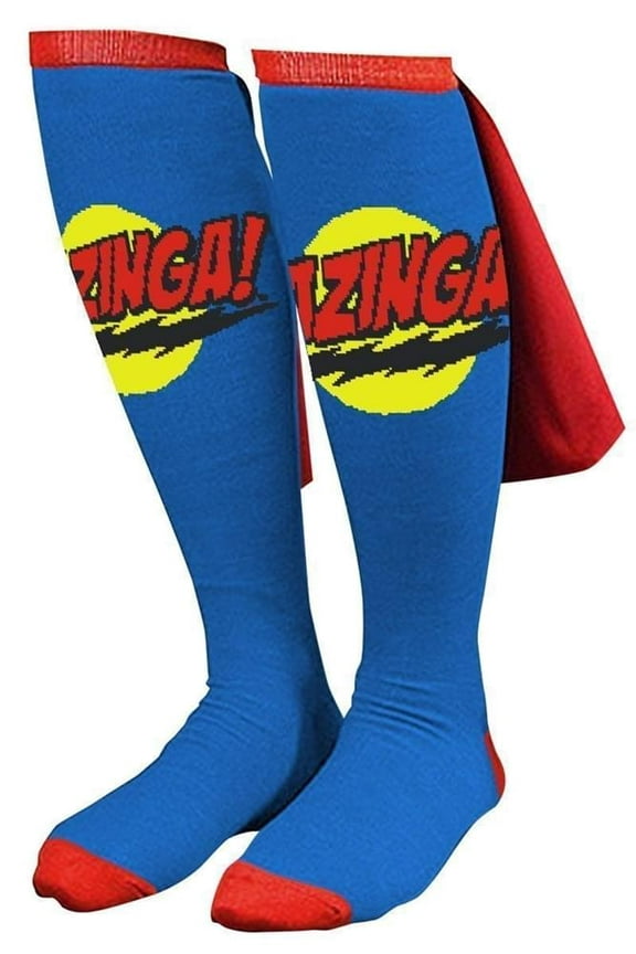 Big Bang Theory Bazinga Cape Socks Blue One Size Fits Most Unisex