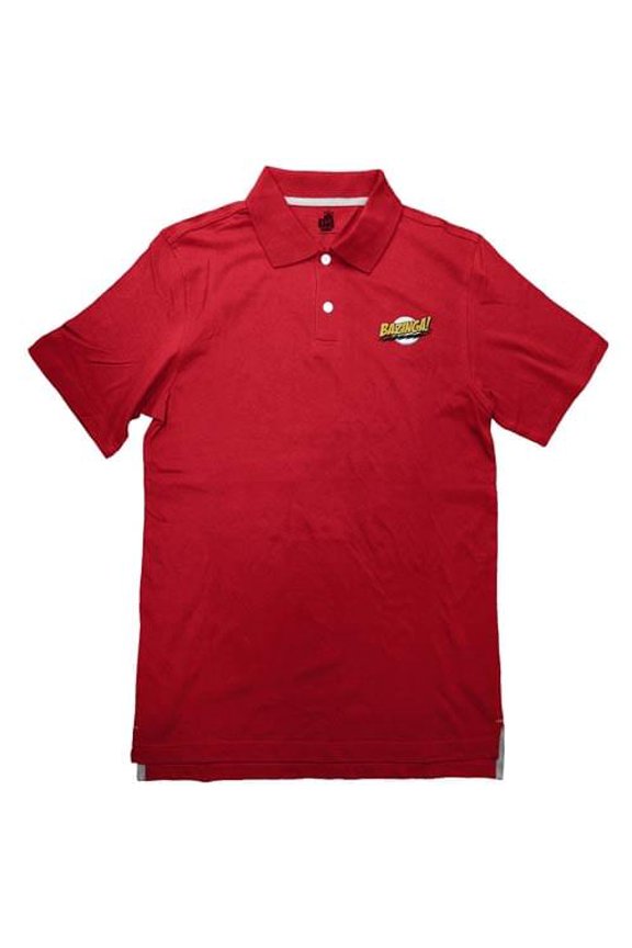 Ripple Junction Big Bang Theory Bazinga Red Adult Polo Shirt Medium Unisex