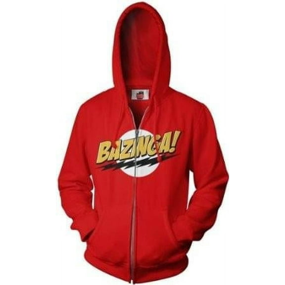Ripple Junction Big Bang Theory Bazinga Zip Adult Hoodie Sweatshirt X-Large Unisex
