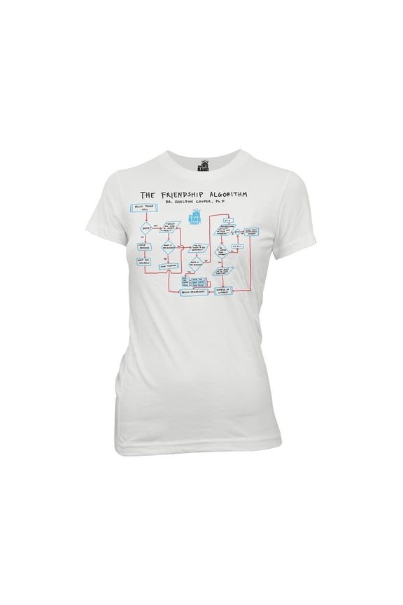 Ripple Junction Big Bang Theory Friendship Algorithm Junior T-Shirt White