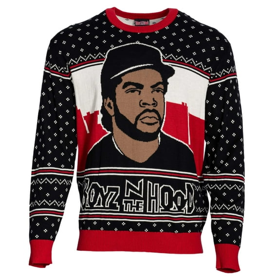 Ripple Junction Boyz N The Hood Doughboy Gangster Ugly Christmas Sweater Multicolor