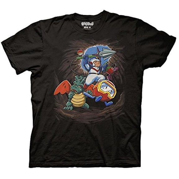 Ripple Junction Dig Dug Illustration Adult T-Shirt Small Black