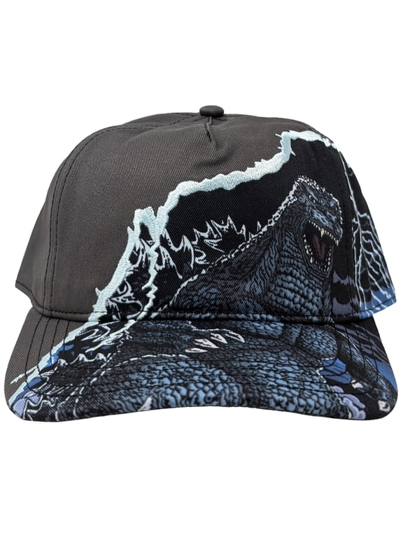 Godzilla Lightning Portrait Baseball Hat, Adult Unisex, Charcoal