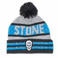 thumbnail image 1 of Ripple Junction Heather Gray "Stone Cold" Steve Austin  Cuffed Knit Hat with Pom, 1 of 2