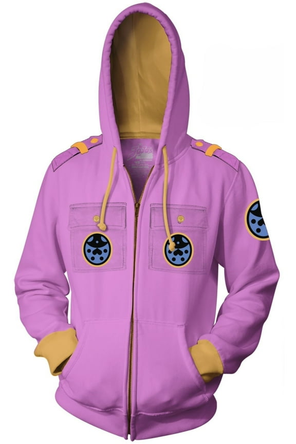 JoJo's Bizarre Adventure Men's Full Zip Hooded Sweatshirt w/Chest Pockets Officially Licensed Sizes XS-3XL