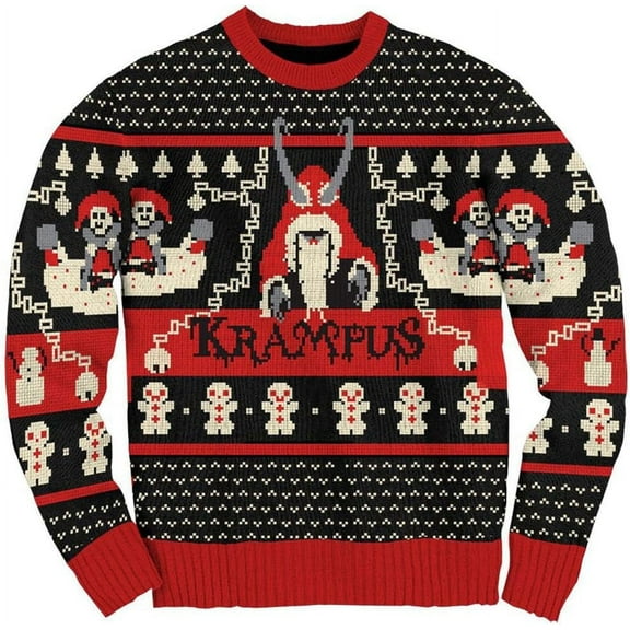 Ripple Junction Krampus Knit Ugly Christmas Sweater, Men's 2XL