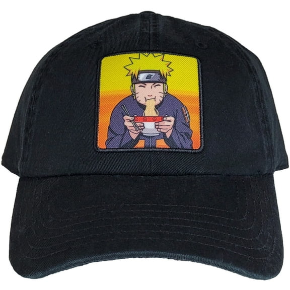 Naruto Shippuden Adult Baseball Hat Ichiraku Ramen Stylized Black Anime Officially Licensed One Size