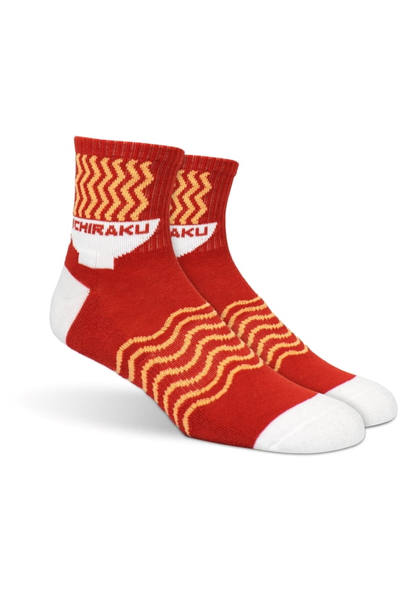 Naruto Shippuden Adult Crew Socks Ichiraku Ramen Red Anime Officially Licensed One Size