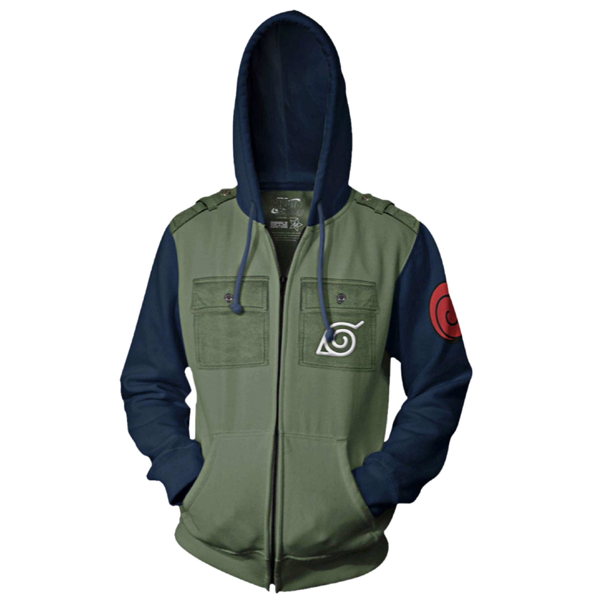 Ripple Junction Naruto Shippuden Kakashi Cosplay Military Style Adult Zip  Hoodie XS Olive - Walmart.com