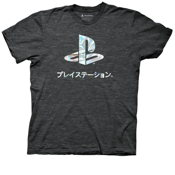 Ripple Junction Playstation Logo Foil Adult T-Shirt
