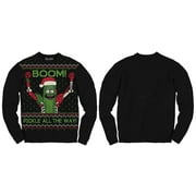 Ripple Junction Rick and Morty Boom Pickle Rick Adult Sweater Small Black