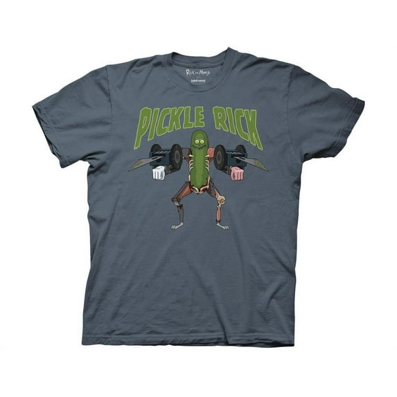 Rick and Morty EXO Suit Pickle Rick Adult T-Shirt 3XL Charcoal