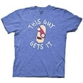 thumbnail image 1 of Ripple Junction Rick and Morty Noob-Noob This Guy Gets It Adult T-Shirt Heather Royal, 1 of 2