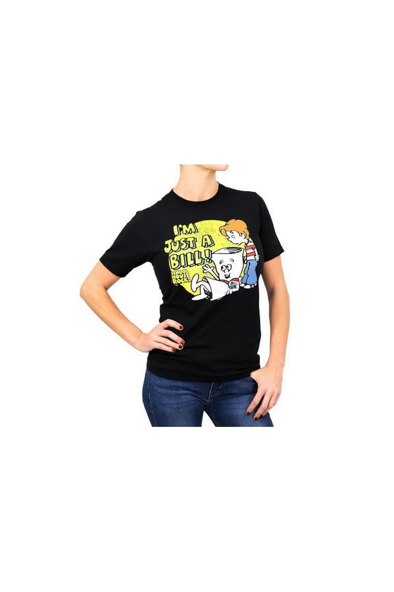 Schoolhouse Rock! I'm Just A Bill Adult Black T-Shirt | Large Unisex