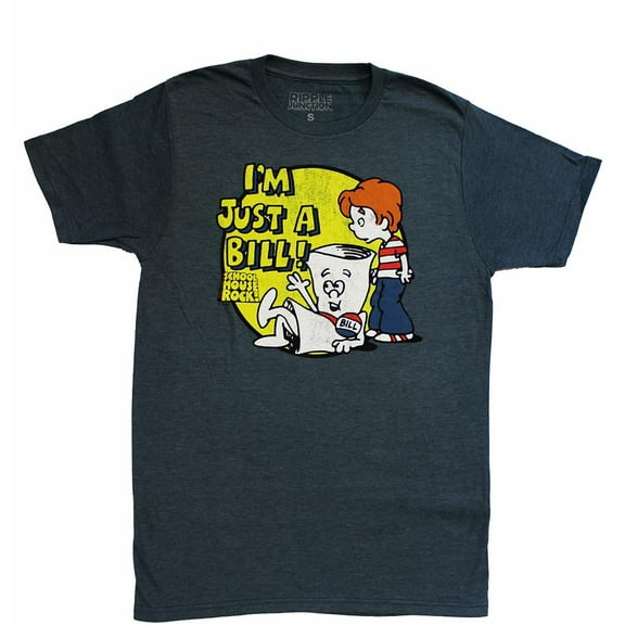 Ripple Junction Schoolhouse Rock! "I'm Just A Bill" Men's Grey T-Shirt - Small Unisex