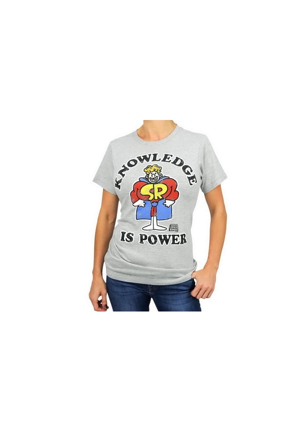 Schoolhouse Rock! “Knowledge Is Power” Adult T-Shirt - Grey L Unisex