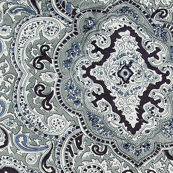 Ripple Junction Wyoming Traders Silver/Black Paisley Wild Rag 20inch Multi