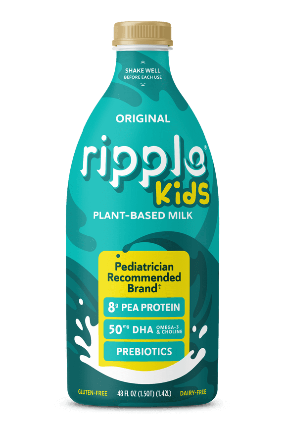 Kids Plant-Based Milk, Original, Refrigerated, 48 fl oz Bottle Dairy-Free Kids Milk Alternative with Pea Protein, DHA, and Prebiotics