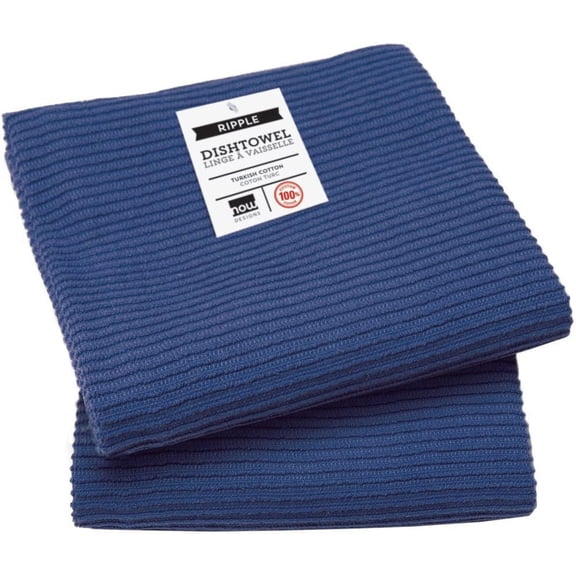 Ripple Kitchen Towel, Set of 2, Indigo