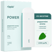 Ripple Peppermint Diffuser - 1,000 Puffs, 0% Nicotine, + Spearmint & Cucumber, 100% Recyclable