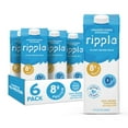 thumbnail image 1 of Ripple Unsweetened Original Non-Dairy Milks | Vegan Milk with 8g Pea Protein | Shelf Stable | Non-GMO. Plant Based, Gluten Free | (32 Fl Oz (Pack of 6), Unsweetened Original), 1 of 7