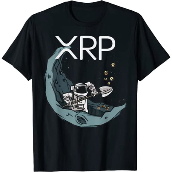 Ripple XRP Coin Bullrun Moon Crypto Cryptocurrency Investor T-Shirt, Coin Tee
