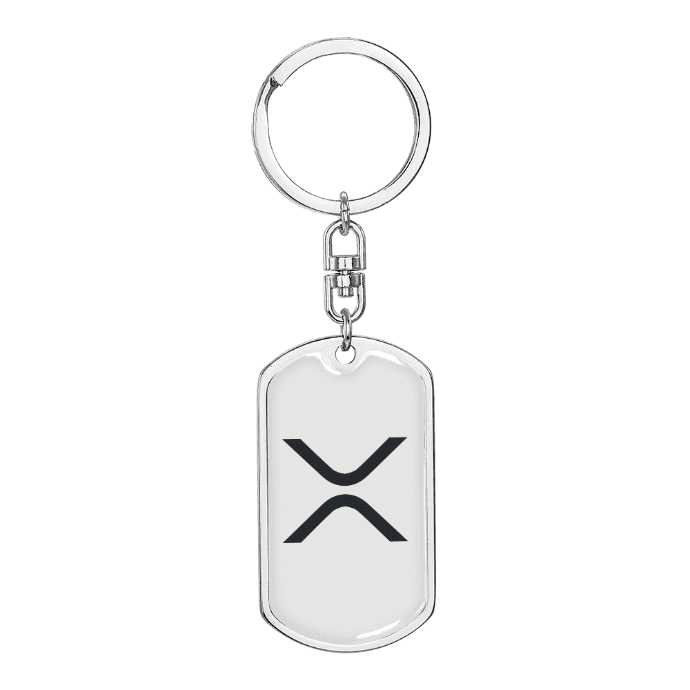 Ripple (XRP) Crypto Cryptocurrency Stainless Steel or 18k Gold Premium  Swivel Dog Tag Keychain - Walmart.com